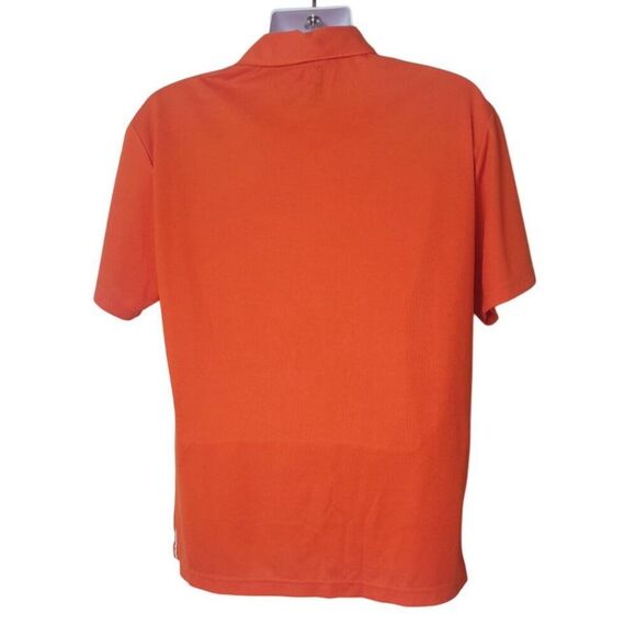 Nike Men's Polo Shirt M Orange Dri-Fit Golf Sports Short Sleeve Button Knit - Picture 3 of 5